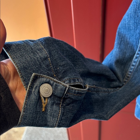 Lands' End Dark Blue Denim Jacket - Size L (14/16) - Picture 5 of 8
